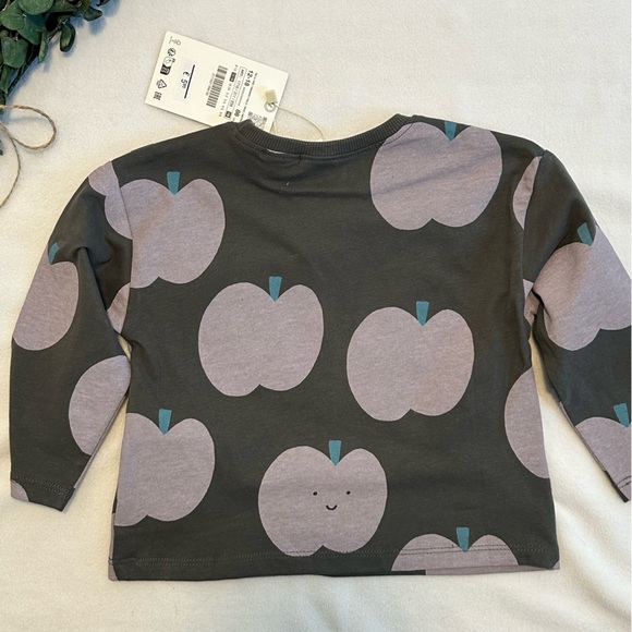 NWT Zara Apple Print T-Shirt size 12-18M ๐ - Picture 7 of 9